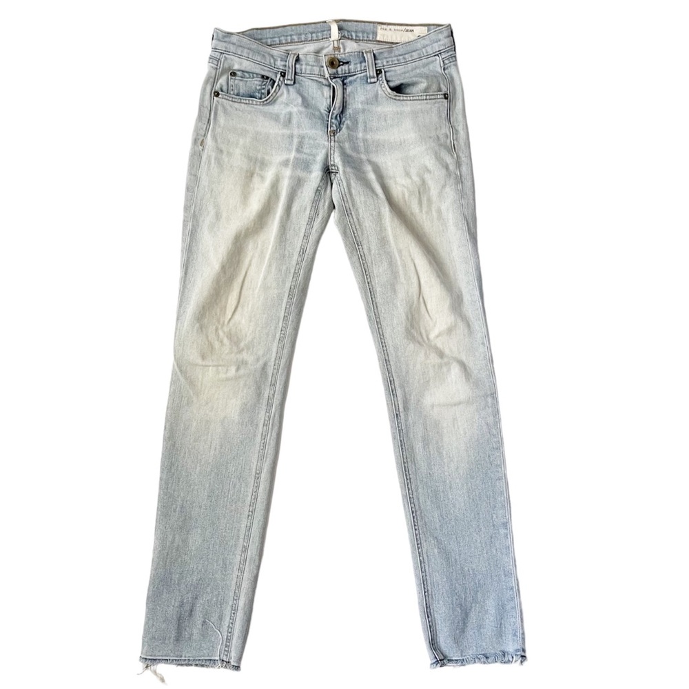 Rag & Bone the Dre denim cropped distressed hem jeans size 24